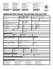 American Red Cross Volunteer Application Form Course Hero