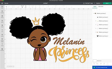 Melanin Princess Svg Svg Cutting File Eps Dxf Pdf Png Etsy