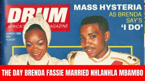 The Day Brenda Fassie Married Nhlanhla Mbambo Youtube