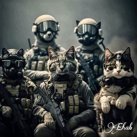 Котики ЗСУ Army Cats Fantasy Art Men Cute Cartoon Wallpapers