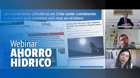 Primer WEBINAR sobre Ahorro Hídrico organizado por la Municipalidad de