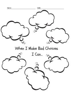 Free Good Choices Bad Choices Problem Solving Worksheet By Starlight