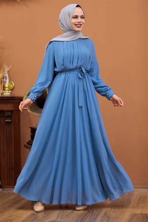 Blue Hijab Dress 15280m Neva