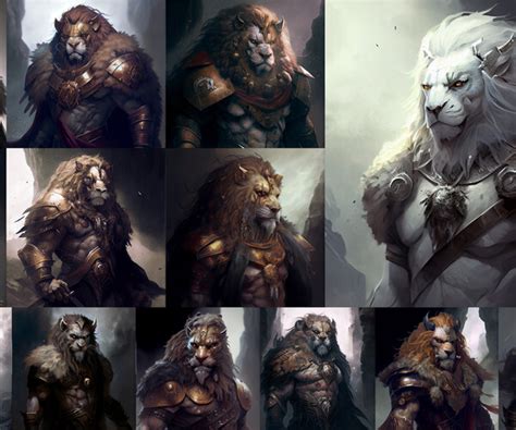 ArtStation - 200 Lion Warrior Illustration Pack Vol.01 | Artworks