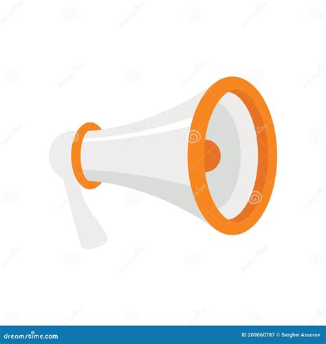 Vector Megaphone In Flat Style Isolated On White Stock Vector