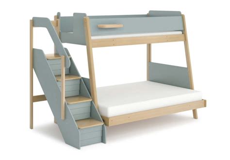 Boori Natty Maxi Bunk Bed With Storage Staircase Blueberry Almond