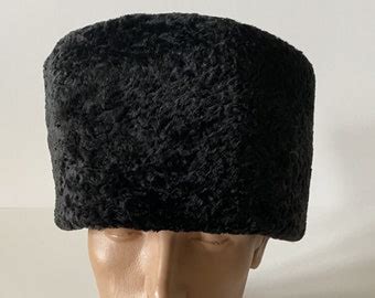 Indian Kashmiri Original Fur Karakul Cap For Men Grey Etsy