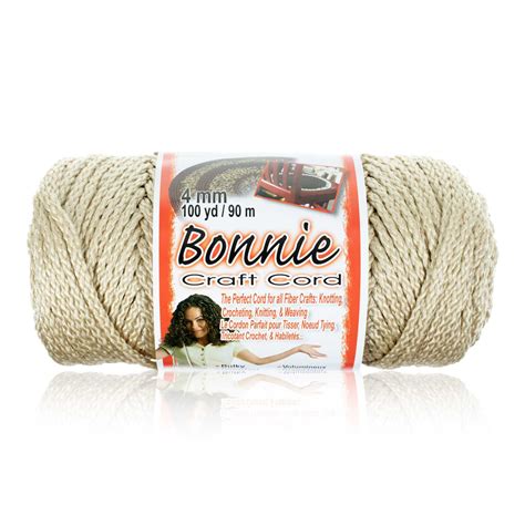 Craft County Bonnie Macrame Cord 4mm 100 Yd Lengths Various