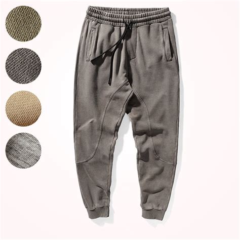 Pantalones de chándal holgados de algodón puro para hombre Pantalón