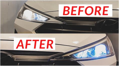 2020 Hyundai Elantra Headlights HID To LED Swap YouTube