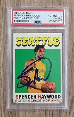 Spencer Haywood Signed 1971 Topps Rookie RC Card 20 NBA HOF Legend