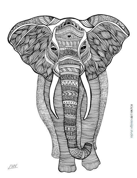 Zentangle Elephant On Behance