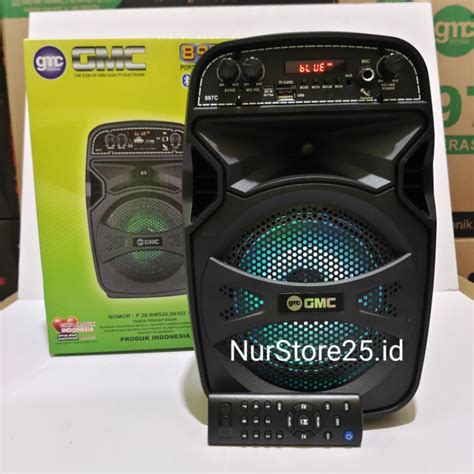 Jual Speaker Bluetooth Portable GMC 897C Bonus Mic Remot Salon Aktif