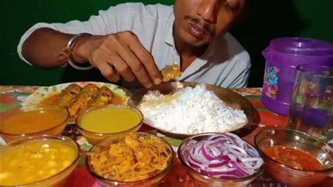 Eating Foodtoday Eating Rice With Spicy Fish Curry And Moreso Yummy