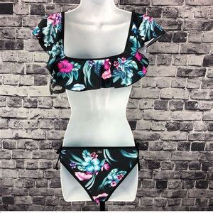 Heat Swim Heat Wild Flower Off Shoulder Bikini Poshmark