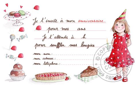 Carte D Invitation Anniversaire Enfant Mod Le Invitation Anniversaire 60444 Hot Sex Picture