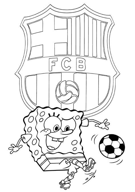 Fc Barcelona Logo Coloring Pages Sketch Coloring Page