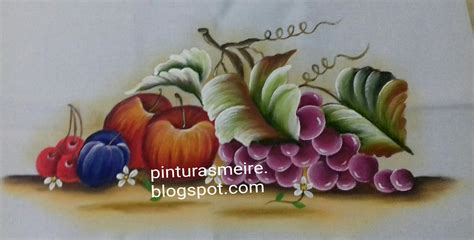 Pintura de frutas. - Pinturas Meire e Filha