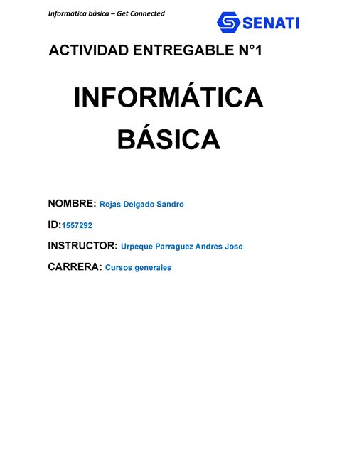 Entregable Informatica Actividad Entregable N Inform Tica B Sica