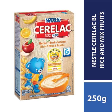 Nestle Cerelac Bl Rice And Mix Fruits 250g Shopee Malaysia