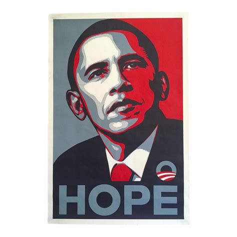 Shepard Fairey "Obama Hope" 2008 Election Campaign Original Lithograph