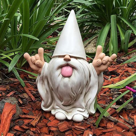 Cool Gnome Statue Gnome For Garden Decor Funny Gnome Resin Etsy