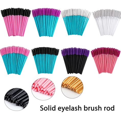 50pcs Pack Disposable Eyelash Brushes Eye Lashes Cosmetic Brush Mascara Wands Eyelashes