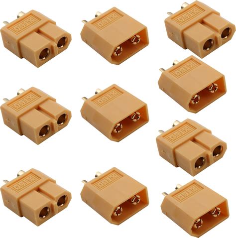 UHPPOTE XT60 Lot de 5 paires de connecteurs mâles et femelles pour