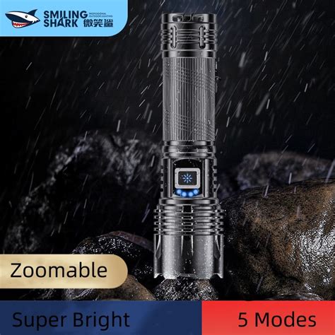 Smiling Shark SD7121 Super Bright Flashlight M60 6000LM Led Torch Light