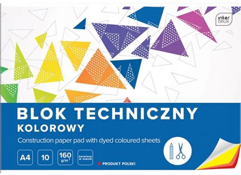 Blok Techniczny Kolorowy Interdruk A G Ark Allegro Pl