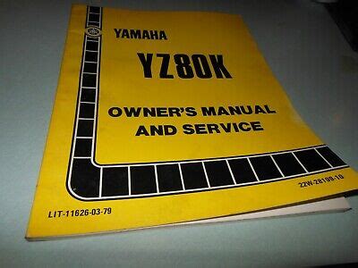 Yamaha Oem Yz K Owner S Service Manual Lit Ebay