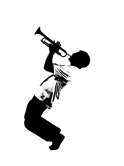 Trumpet Player Silhouette Clipart Toddler