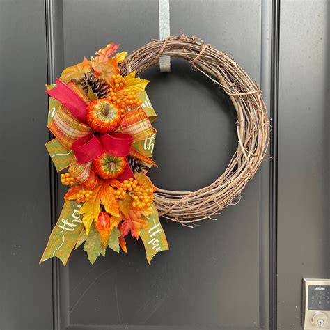 Fall Leaves Pumpkins And Berries Lantern Or Wreath Swag This Beautiful