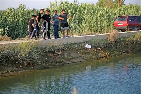 Adana da sulama kanalına giren genç öldü Son Dakika