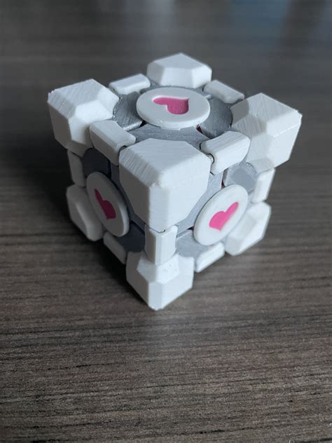 3d Printed Portal Weighted Companion Cube Etsy