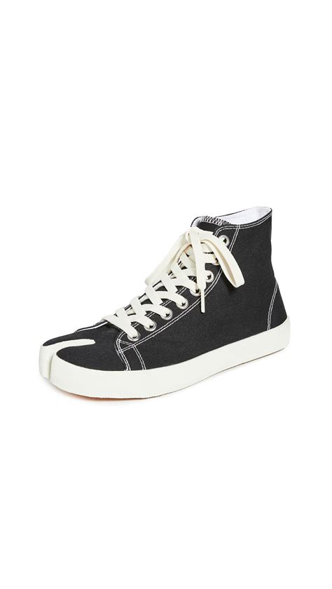 Maison Margiela Tabi Sneakers In White Canvas Coshio Online Shop