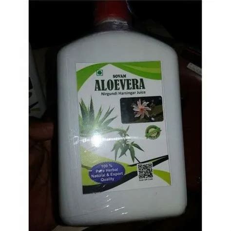 Sovam Aloe Vera Nirgundi Harsingar Juice Packaging Type Bottle