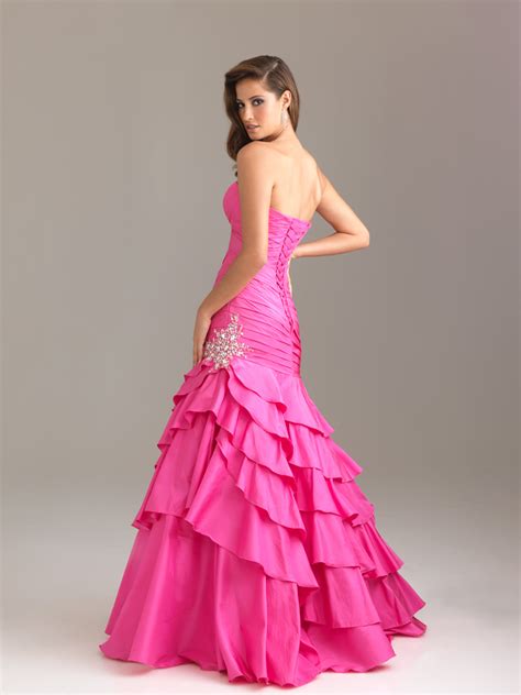 Rose Mermaid Strapless Sweetheart Full Length Zipper Prom Dresses With