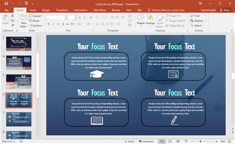 Animated School Focus PowerPoint Template