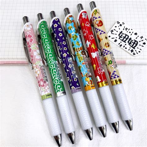 👑妞妞文具👑限量新品 Pentel 飛龍 Energel 手染友禪 極速 鋼珠筆 藍筆 中性 和風 日系 Bln75yu 蝦皮購物