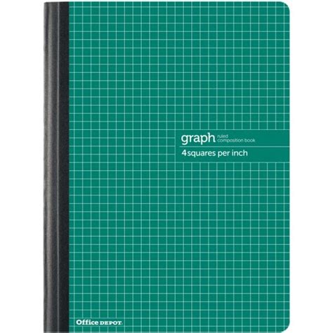 Composition Book 7 14 X 9 34 Quadrille Ruled 80 Sheets Green