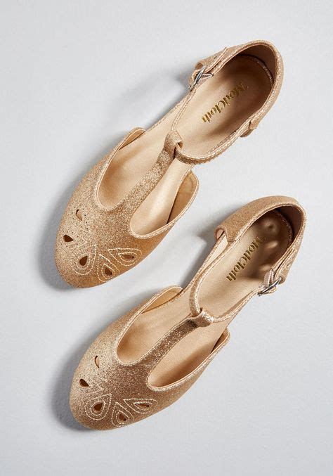 1920s Style Shoes Flapper Gatsby Downton Abbey T Strap Flats