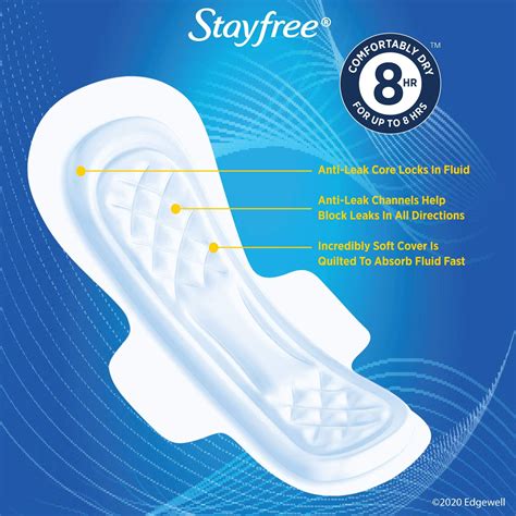 Stayfree Maxi Overnight Pads With Wings For Women Reliable Protection And Absorbency Of