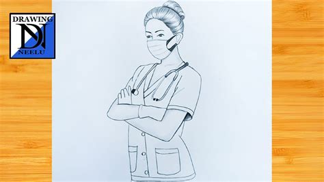 How To Draw A Lady Doctor Step By Step Drawing For Beginner Doctor