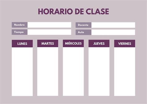 Página 2 Obtené Las Mejores Plantillas Para Crear Tus Horarios De Clases Canva