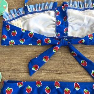 Copper Key Swim Hp Girls Strawberry Ruffle Bikini 2 Piece Set Poshmark