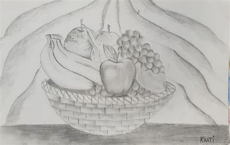 Fruit basket | Pencil shading, Sketches, Fruit basket