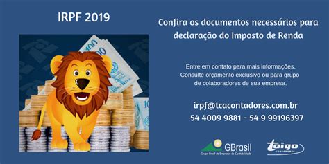 IRPF 2019 Confira os documentos necessários para declaração do