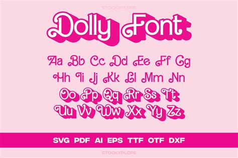 Dolly Font Bundle Digital Files Pdf Svg Ai Eps Dxf Ttf Otf