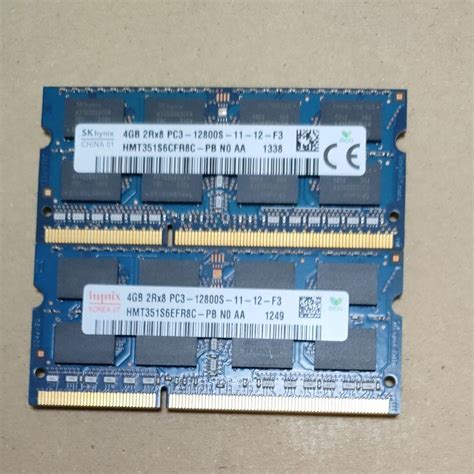 Hynix Pc3 12800s Ddr3 1600 8gb4gb×2 ノートパソコン用｜paypayフリマ